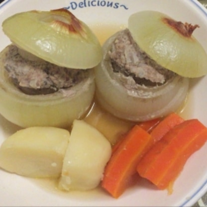 玉ねぎがトロットロで、スープも美味しかったです(^ ^)
簡単で可愛くて、またリピしたいです！